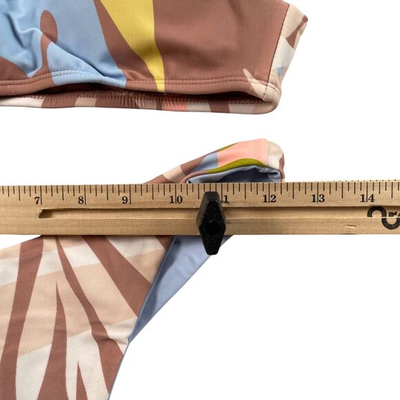 Gossip Bikini Small Multi-color Geometric Print Choker Collar Cheeky High Cut - Picture 6 of 16